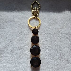 Y2K Juicy Couture 4 Black Gem Stone Key Fob Charm